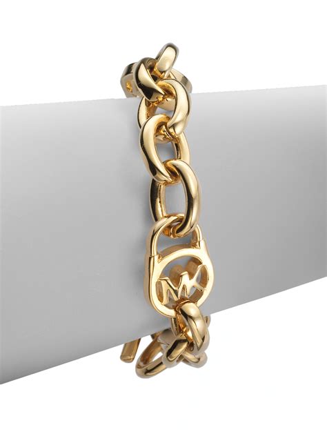 michael kors lock bracelet gold|Michael Kors gold bracelet sale.